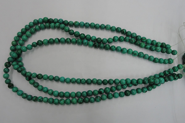 CWB565 15.5 inches 6mm round howlite turquoise beads wholesale