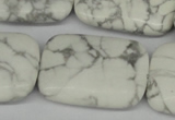 CWB61 15.5 inches 25*35mm rectangle natural white howlite beads