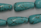 CWB678 15.5 inches 10*28mm teardrop howlite turquoise beads wholesale