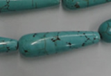 CWB679 15.5 inches 10*38mm teardrop howlite turquoise beads wholesale