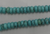 CWB682 15.5 inches 3*7mm rondelle howlite turquoise beads wholesale