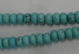 CWB683 15.5 inches 4*7mm rondelle howlite turquoise beads wholesale