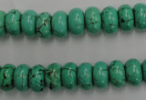 CWB685 15.5 inches 6*10mm rondelle howlite turquoise beads wholesale