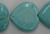 CWB720 15.5 inches 30*30mm heart howlite turquoise beads wholesale