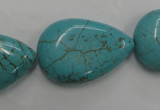 CWB728 15.5 inches 20*30mm flat teardrop howlite turquoise beads