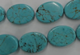 CWB734 15.5 inches 13*18mm oval howlite turquoise beads wholesale