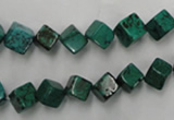 CWB760 15.5 inches 6*6mm cube howlite turquoise beads wholesale