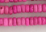 CWB822 15.5 inches 2*4mm tyre howlite turquoise beads wholesale