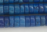 CWB841 15.5 inches 3*6mm tyre howlite turquoise beads wholesale