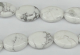 CWB85 15.5 inches 13*18mm oval natural white howlite beads