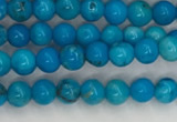 CWB856 15.5 inches 3mm round howlite turquoise beads wholesale