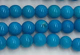 CWB857 15.5 inches 4mm round howlite turquoise beads wholesale