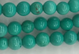 CWB863 15.5 inches 4mm round howlite turquoise beads wholesale