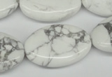 CWB87 15.5 inches 20*30mm oval natural white howlite beads