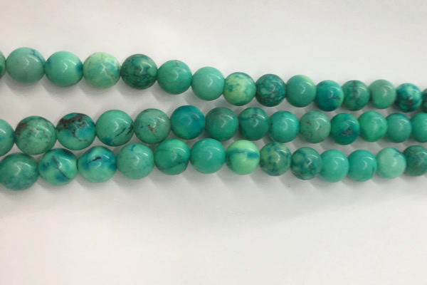 CWB877 15.5 inches 8mm round howlite turquoise beads wholesale