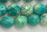 CWB880 15.5 inches 4mm faceted round howlite turquoise beads