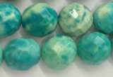 CWB881 15.5 inches 6mm faceted round howlite turquoise beads