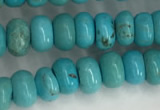 CWB895 15.5 inches 4*6mm rondelle howlite turquoise beads