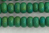 CWB898 15.5 inches 2*4mm rondelle howlite turquoise beads