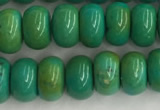 CWB899 15.5 inches 4*6mm rondelle howlite turquoise beads