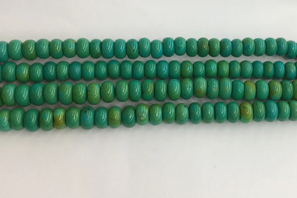 CWB899 15.5 inches 4*6mm rondelle howlite turquoise beads