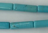 CWB915 15.5 inches 4*13mm tube howlite turquoise beads wholesale