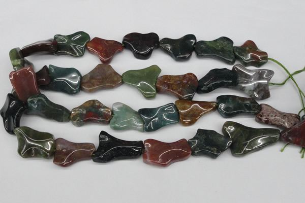 CWG03 15.5 inches 25*33mm wavy freeform Indian agate gemstone beads