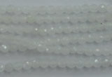 CWH01 15.5 inches 4mm faceted round white jade beads wholesale