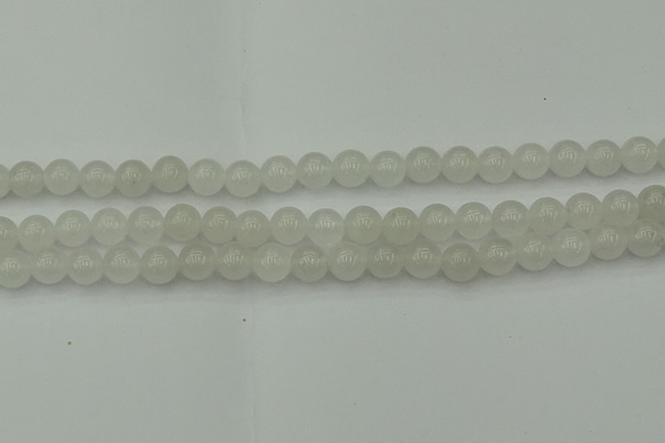 CWH52 15.5 inches 8mm round white jade beads wholesale