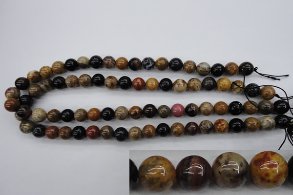 CWJ263 15.5 inches 10mm round wood jasper gemstone beads wholesale