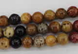 CWJ281 15.5 inches 7mm round wood jasper gemstone beads wholesale