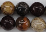 CWJ286 15.5 inches 18mm round wood jasper gemstone beads wholesale