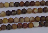 CWJ410 15.5 inches 4mm round matte wood jasper beads wholesale