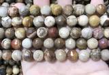 CWJ453 15.5 inches 10mm faceted round wood jasper beads wholesale