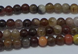 CWJ500 15.5 inches 4mm round Xinjiang wood jasper beads wholesale