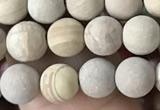 CWJ520 15.5 inches 4mm round matte wooden jasper beads wholesale