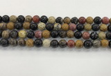 CWJ582 15.5 inches 9mm round wooden jasper beads wholesale