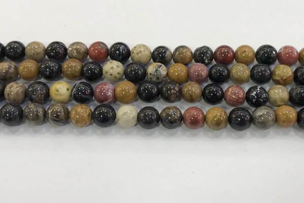 CWJ582 15.5 inches 9mm round wooden jasper beads wholesale