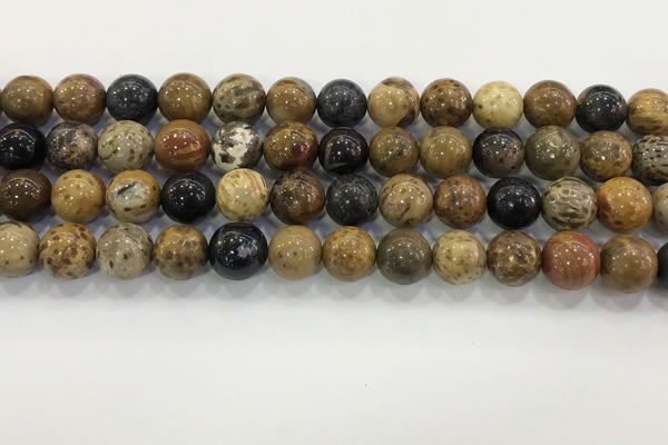 CWJ583 15.5 inches 11mm round wooden jasper beads wholesale