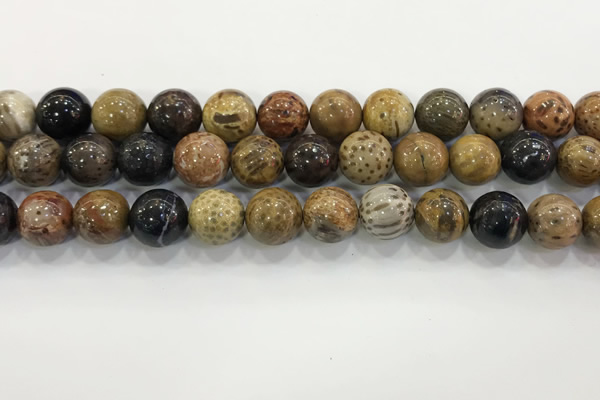 CWJ584 15.5 inches 12mm round wooden jasper beads wholesale