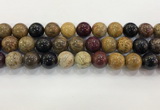 CWJ585 15.5 inches 14mm round wooden jasper beads wholesale