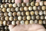 CWJ593 15.5 inches 10mm round wood jasper beads wholesale