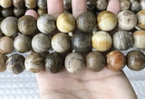 CWJ597 15.5 inches 18mm round wood jasper beads wholesale