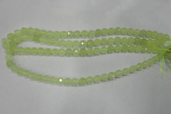 CXJ162 15.5 inches 8mm faceted round New jade beads wholesale