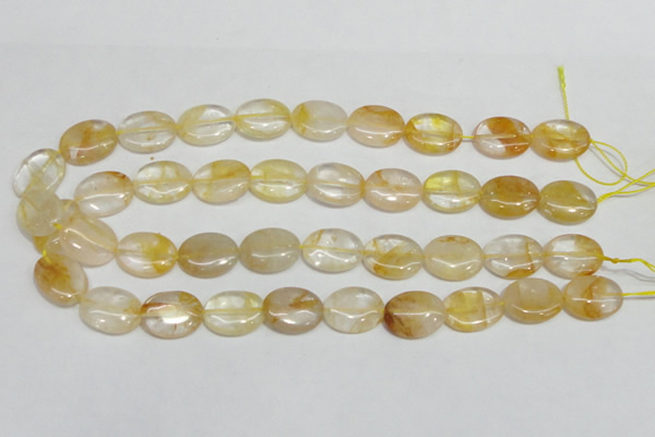 CYC02 15.5 inches 15*20mm oval yellow crystal quartz beads