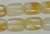 CYC09 15.5 inches 15*20mm rectangle yellow crystal quartz beads