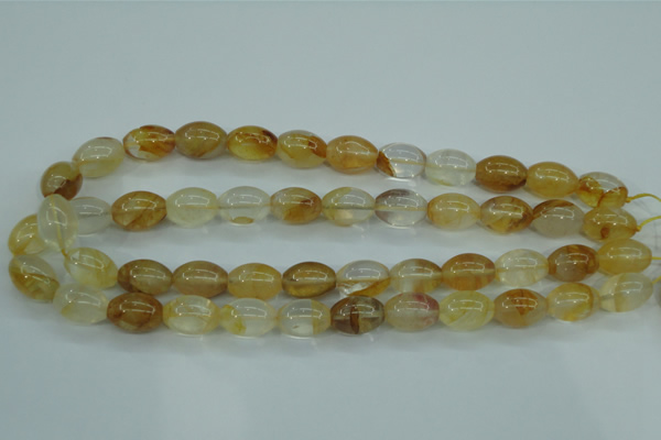 CYC120 15.5 inches 12*16mm rice yellow crystal quartz beads