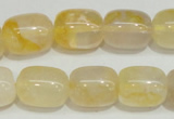 CYC15 15.5 inches 14*17mm drum yellow crystal quartz beads