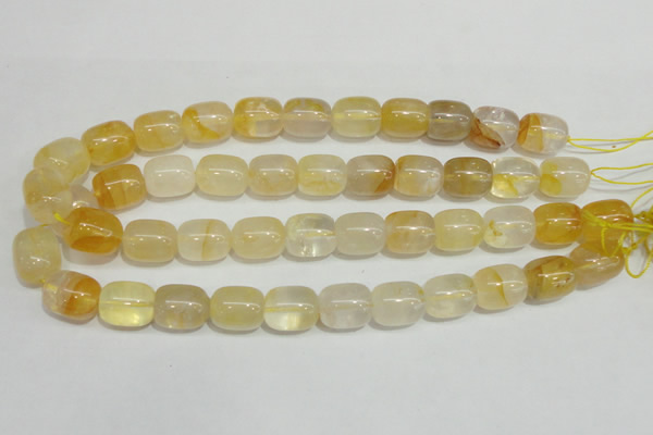 CYC15 15.5 inches 14*17mm drum yellow crystal quartz beads