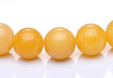 CYJ01 16 inches 4mm round yellow jade gemstone beads Wholesale